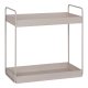 HOUSE NORDIC Stende Dobbelthylde, stl, sand, 2 hylder, 30x15x31 cm