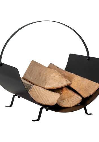 HOUSE NORDIC Brndekurv, stl, sort, 40x35x33,5 cm