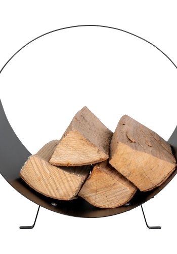 HOUSE NORDIC Brndekurv, stl, sort, 40x35x33,5 cm