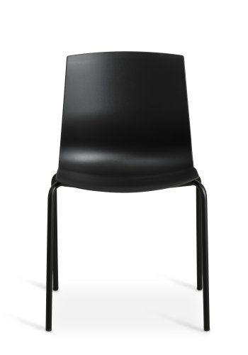 Liv spisebordsstol - sort PVC og sort metal