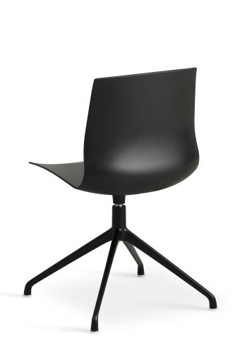 Liv spisebordsstol, m. drejefunktion - sort PVC og sort metal