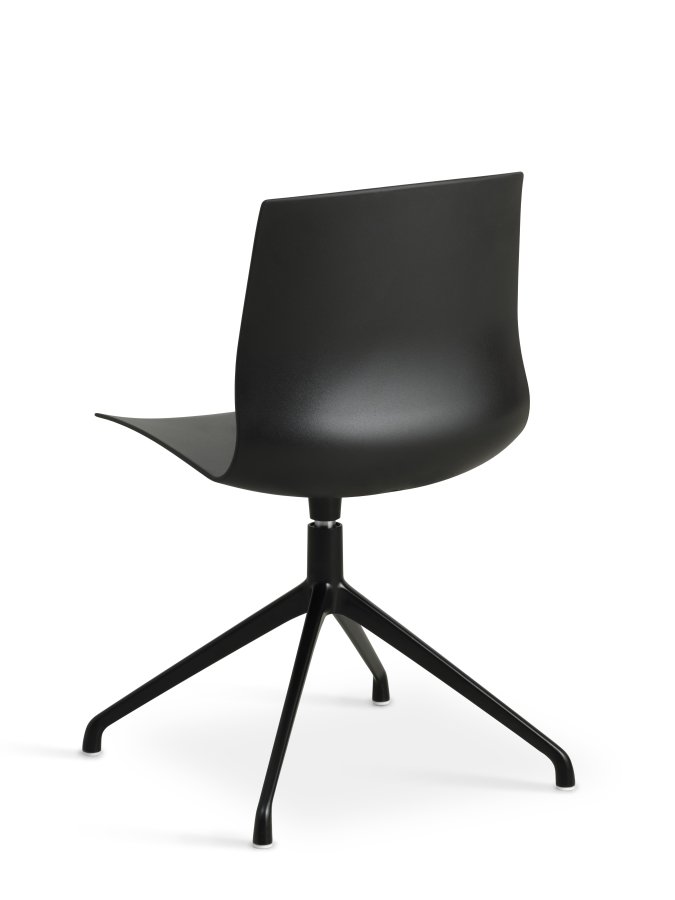 Liv spisebordsstol, m. drejefunktion - sort PVC og sort metal