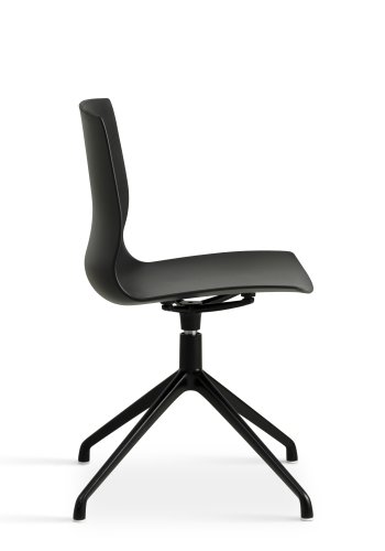 Liv spisebordsstol, m. drejefunktion - sort PVC og sort metal