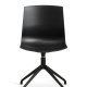 Liv spisebordsstol, m. drejefunktion - sort PVC og sort metal