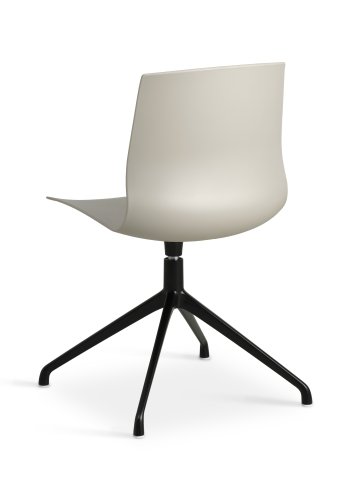 Liv spisebordsstol, m. drejefunktion - stone PVC og sort metal