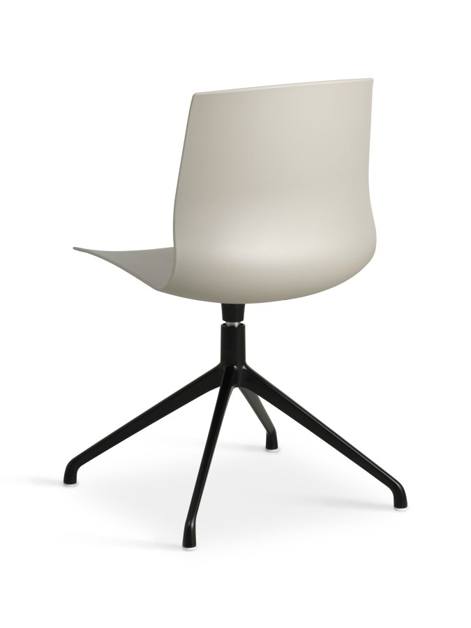 Liv spisebordsstol, m. drejefunktion - stone PVC og sort metal