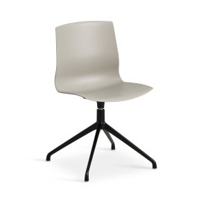 Liv spisebordsstol, m. drejefunktion - stone PVC og sort metal