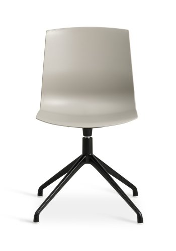 Liv spisebordsstol, m. drejefunktion - stone PVC og sort metal