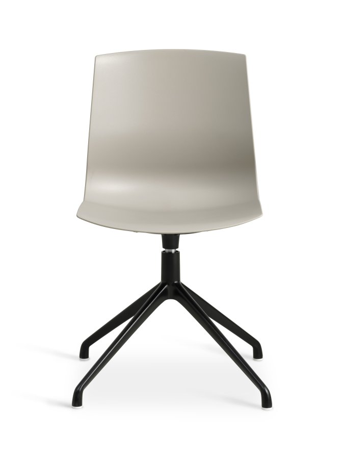 Liv spisebordsstol, m. drejefunktion - stone PVC og sort metal