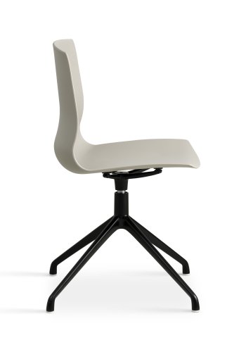 Liv spisebordsstol, m. drejefunktion - stone PVC og sort metal