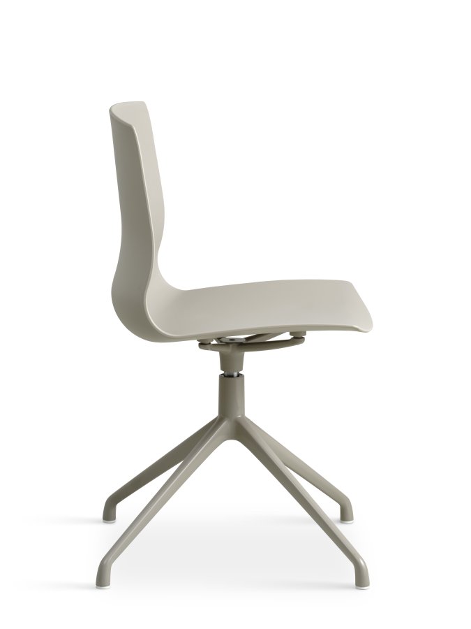 Liv spisebordsstol, m. drejefunktion - stone PVC og stone metal