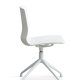Liv spisebordsstol, m. drejefunktion - hvid PVC og hvid metal