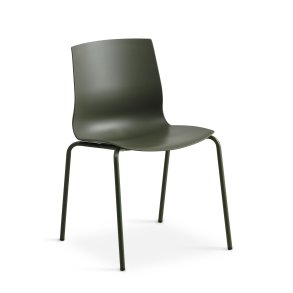 Liv spisebordsstol - oliven PVC og oliven metal