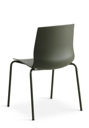 Liv spisebordsstol - oliven PVC og oliven metal