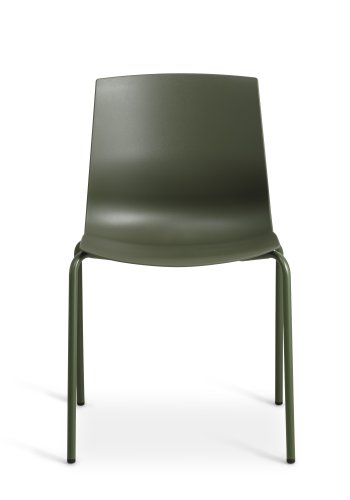 Liv spisebordsstol - oliven PVC og oliven metal