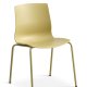Liv spisebordsstol - sennepsgul PVC og sennepsgul metal