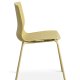 Liv spisebordsstol - sennepsgul PVC og sennepsgul metal