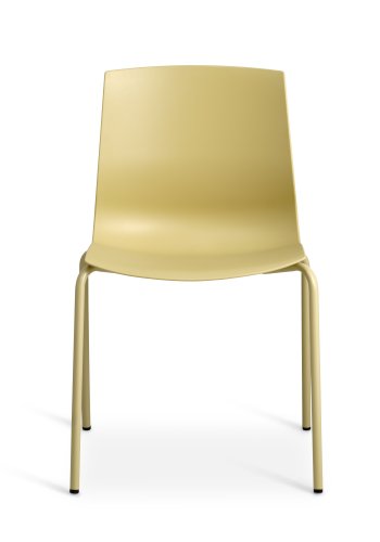 Liv spisebordsstol - sennepsgul PVC og sennepsgul metal