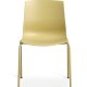 Liv spisebordsstol - sennepsgul PVC og sennepsgul metal