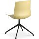 Liv spisebordsstol, m. drejefunktion - sennepsgul PVC og sort metal
