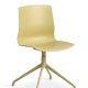 Liv spisebordsstol, m. drejefunktion - sennepsgul PVC og sennepsgul metal