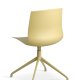 Liv spisebordsstol, m. drejefunktion - sennepsgul PVC og sennepsgul metal