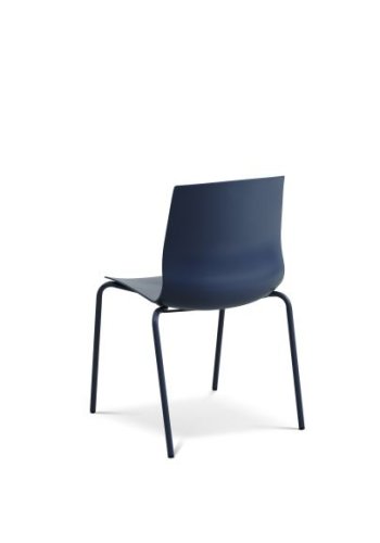 Liv spisebordsstol - denim bl polypropylen og denim bl metal