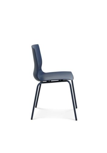 Liv spisebordsstol - denim bl polypropylen og denim bl metal