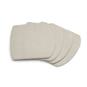 Liv sdehynder til Liv spisebordsstol, rektangulr -  varm gr polyester stof (st med 4)