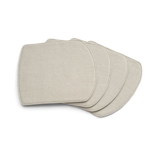 Liv sdehynder til Liv spisebordsstol, rektangulr -  varm gr polyester stof (st med 4)