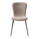Delta spisebordsstol - sand stof og sorte ben