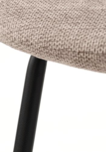 Delta spisebordsstol - sand stof og sorte ben
