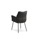 Lily spisebordsstol, m. armln - onyx sort mikrolder bull og sorte ben
