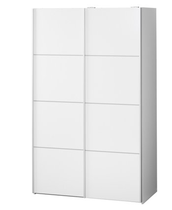 TVILUM Verona garderobeskab - Hvidt MDF, 2 skydelger