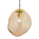 TK Sol loftlampe - rav glas og guld metal
