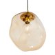 TK Sol loftlampe - rav glas og guld metal