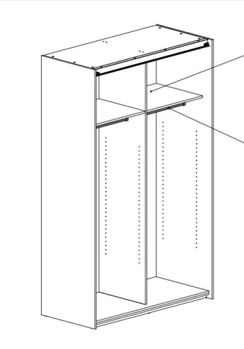 TVILUM Verona garderobeskab - Hvidt MDF, 2 skydelger