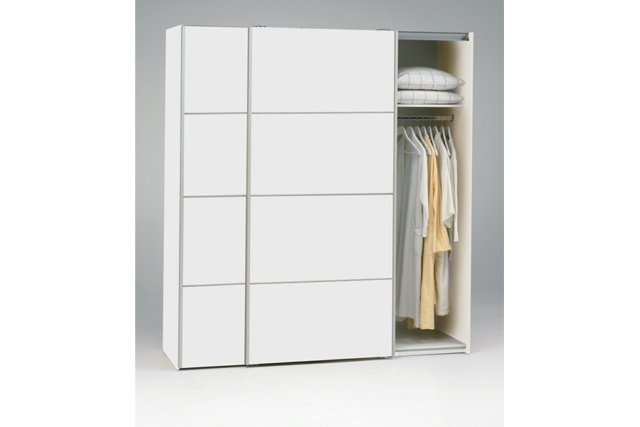 TVILUM Verona garderobeskab - Hvidt MDF, 2 skydelger