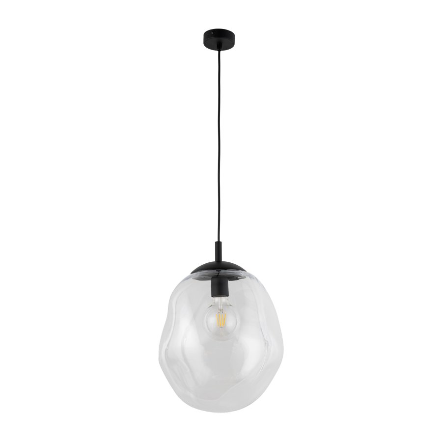 TK Sol loftlampe - klar glas og sort metal