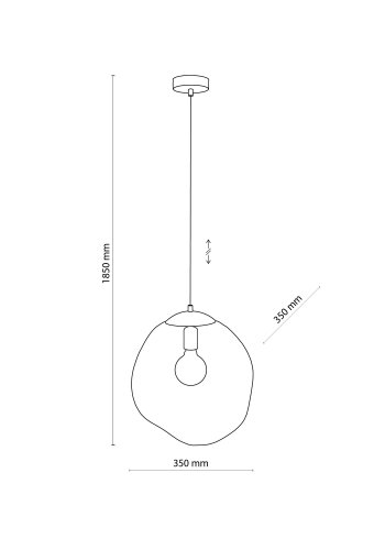 TK Sol loftlampe - grafit glas og sort metal