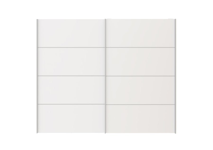 TVILUM Verona garderobeskab - Hvidt MDF, m. spejllge, 2 skydelger