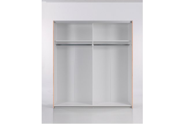 TVILUM Verona garderobeskab - Hvidt MDF, m. spejllge, 2 skydelger