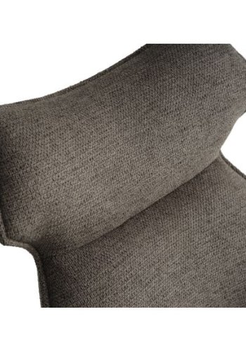 Liva spisebordsstol, m. armln - Sephia brun stof og sorte ben