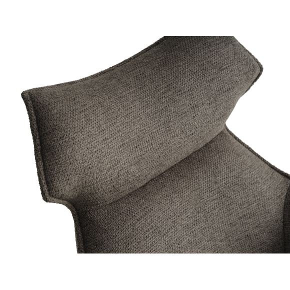 Liva spisebordsstol, m. armln - Sephia brun stof og sorte ben