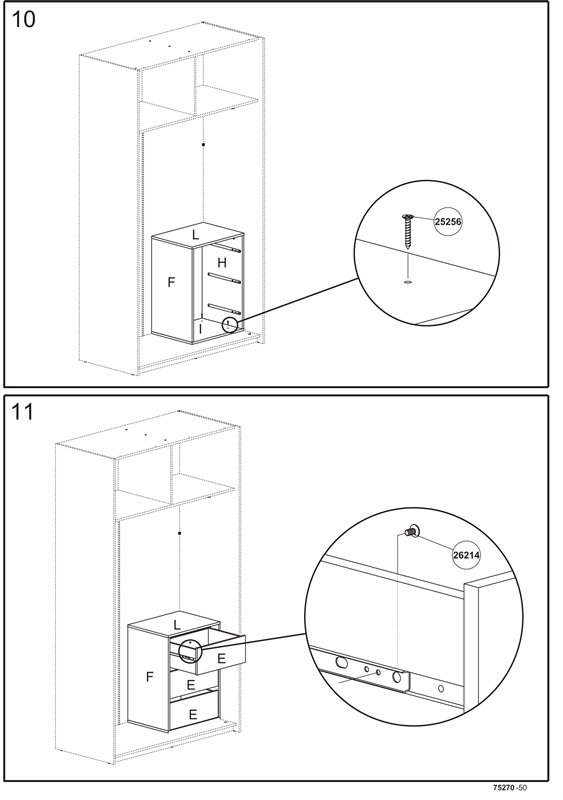 TVILUM  Verona/Firenze skuffesektion - Hvidt MDF, 3 skuffer