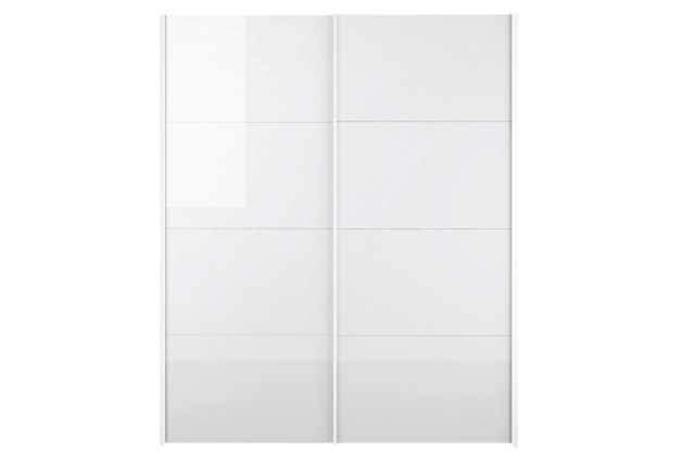 TVILUM Firenze garderobeskab- Hvidt MDF, smal, 2 skydelger