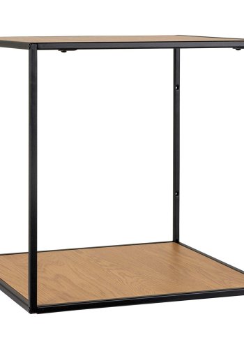 HOUSE NORDIC Vita vghylde - natur melamin og sort stl (36x36x36)