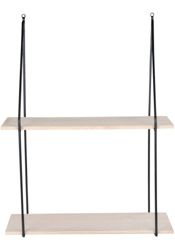 HOUSE NORDIC rektangulr Haag vghylde - tr og sort stl (72x55)