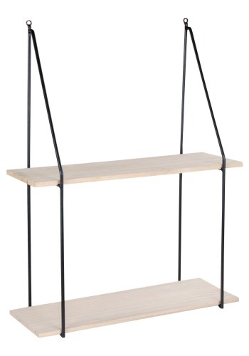 HOUSE NORDIC rektangulr Haag vghylde - tr og sort stl (72x55)