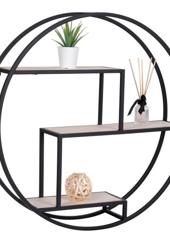 HOUSE NORDIC rund Rotterdam vghylde - tr og sort stl (60)